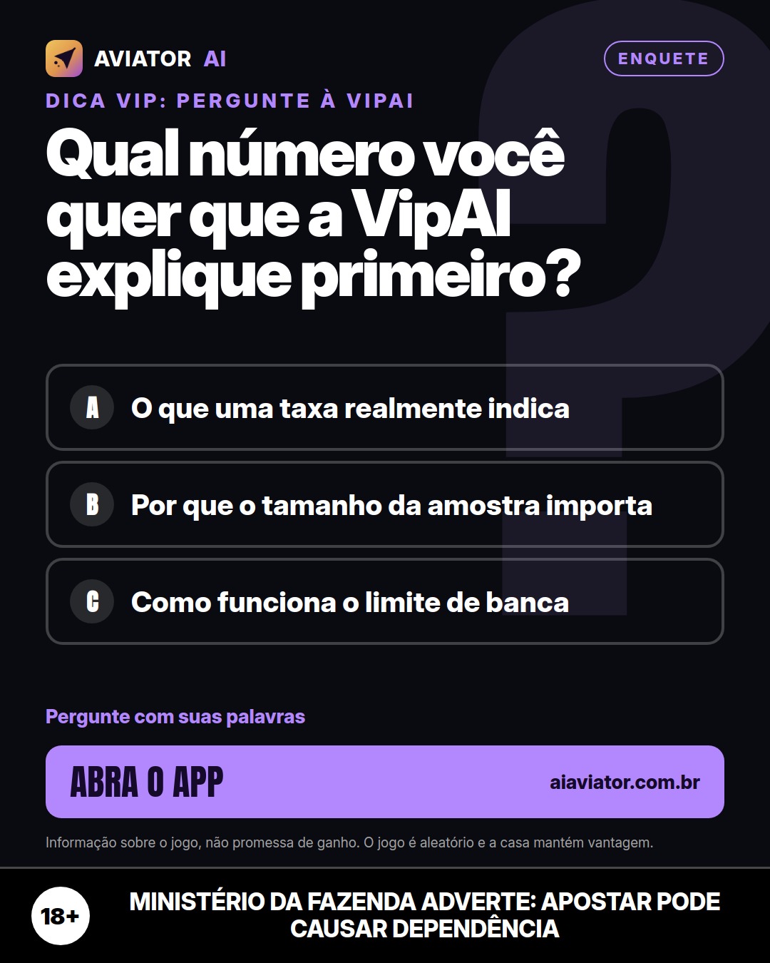 Visuel de l'astuce du jour en Português: Demandez à VipAI : quel chiffre souhaitez-vous comprendre en premier ?